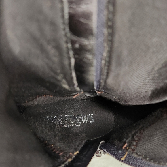 Black Suede Leather Knee High Boots - Picture 7 of 16